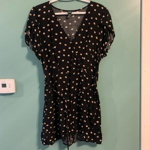 Wild Fable Black Romper with Daisies